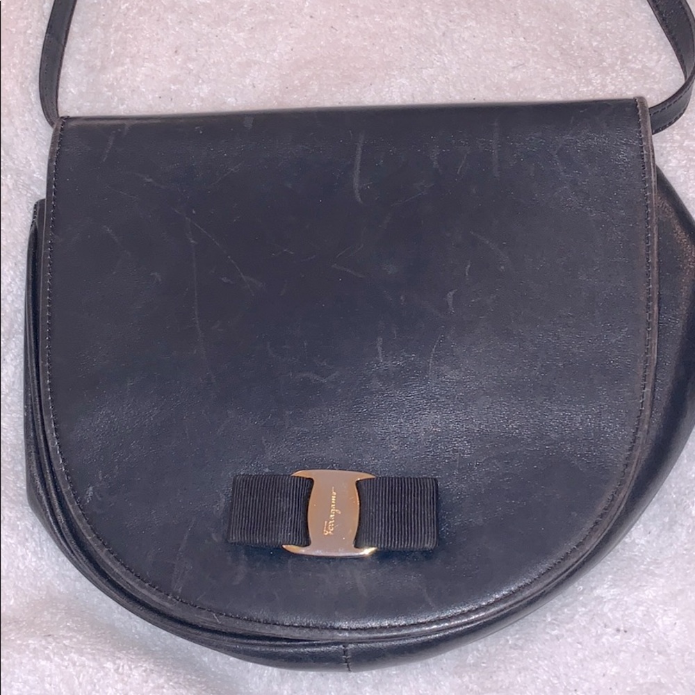 Salvatore Ferragamo navy crossbody bag